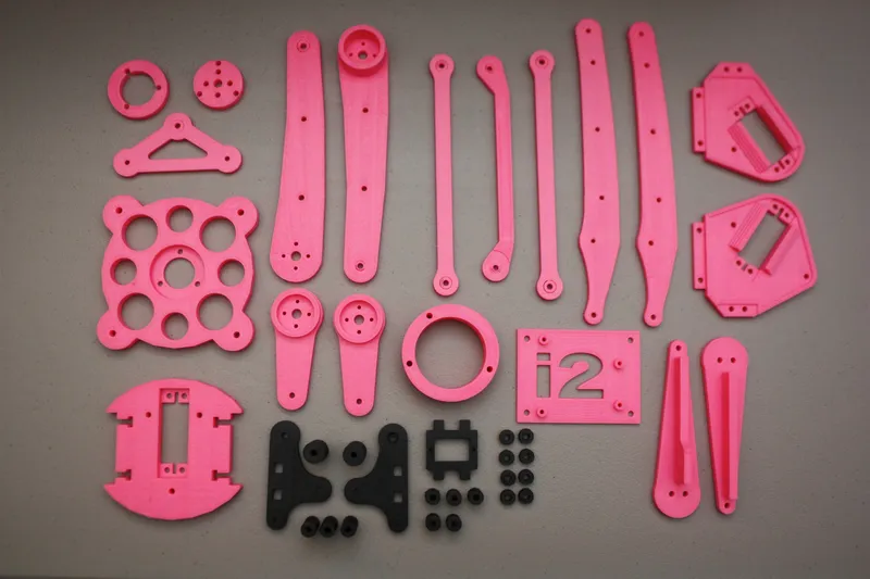 All 3D Printed Parts, Hardware, Servos.