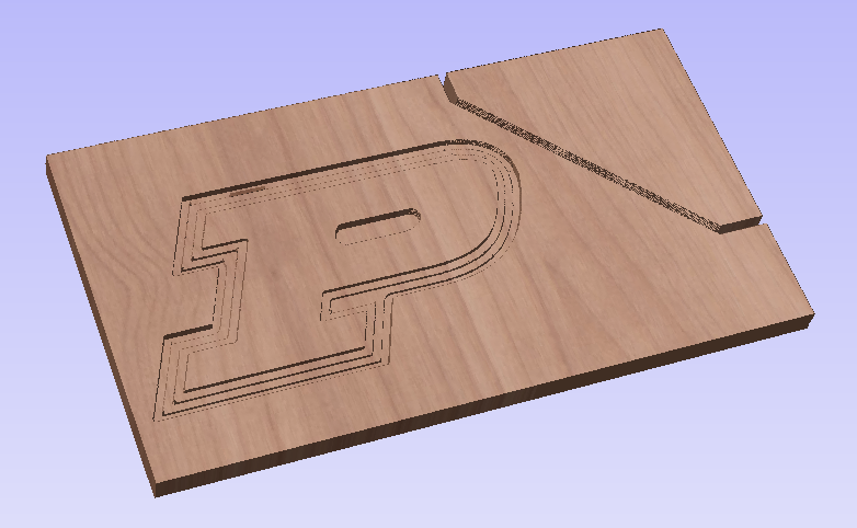 Adapt a Purdue University Emblem to CNC Cut Into the Left Side of the Deco.