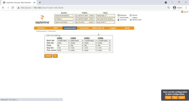 Mosaic-X5 Configuration