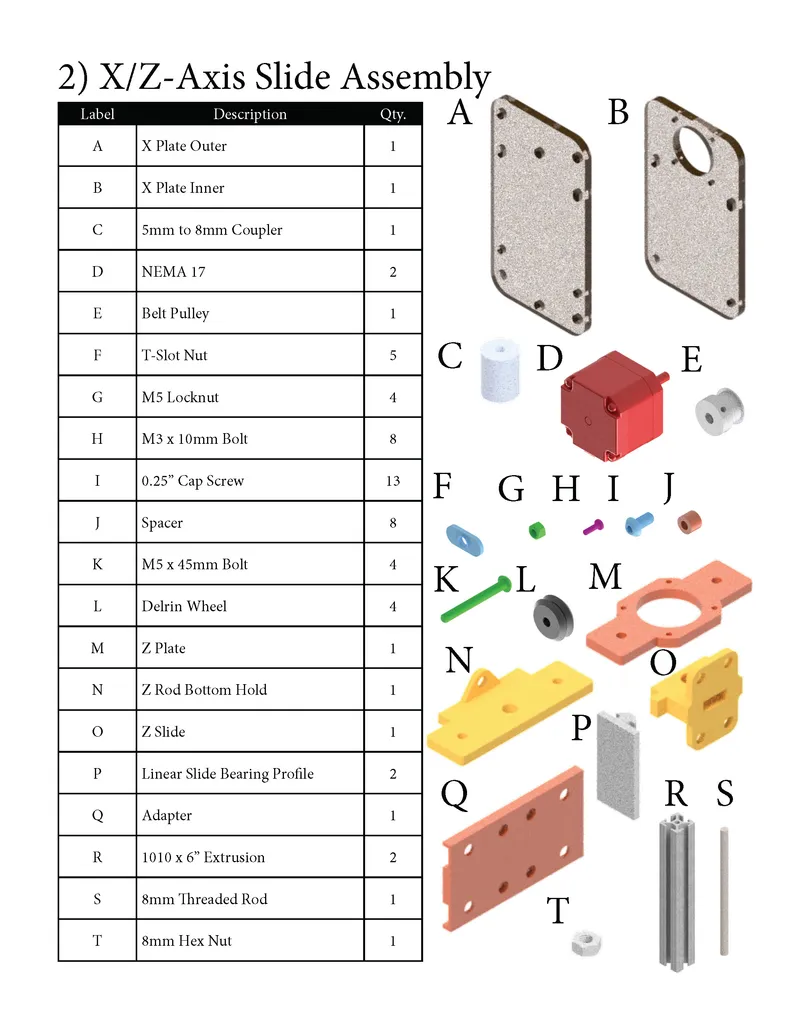 X/Z-Axis Slide Assembly