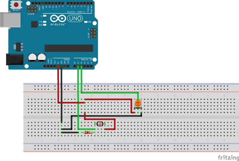 Connect Potentiometer to the Arduino
