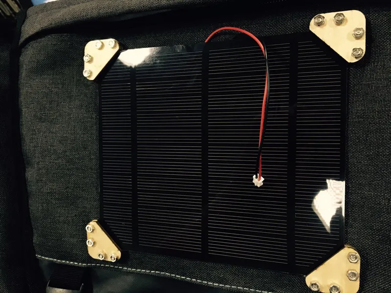 Installation the Solar Panel to Backpack