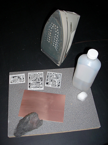 Etching the Circuit Board...