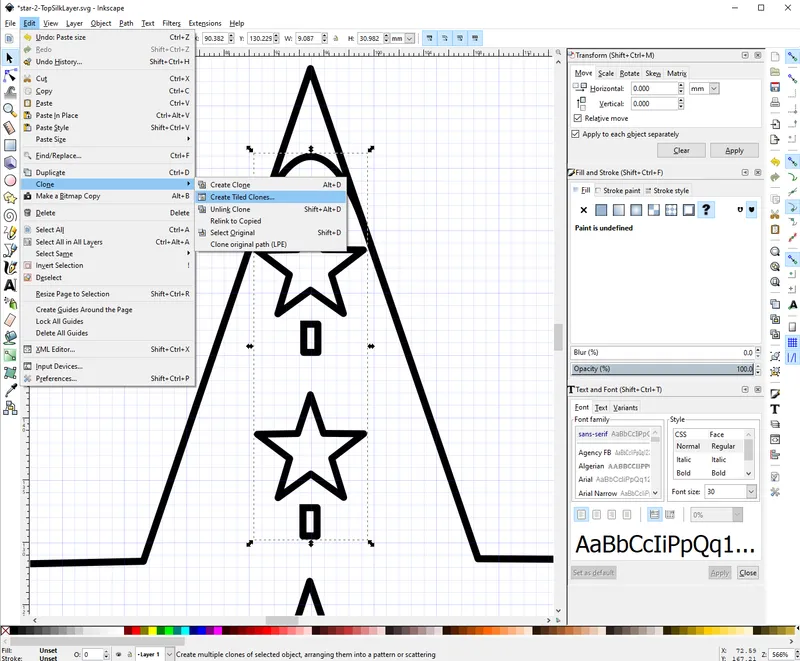 Create the Design in InkScape