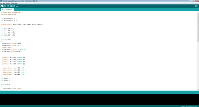 Upload Code to Arduino