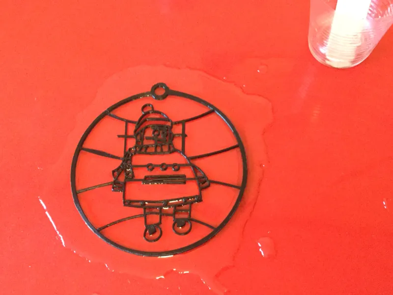 Pouring a First Layer of Epoxy Resin