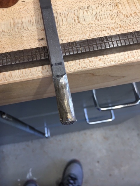 Hand Grind the 304 SS to Better Fit in the Handle