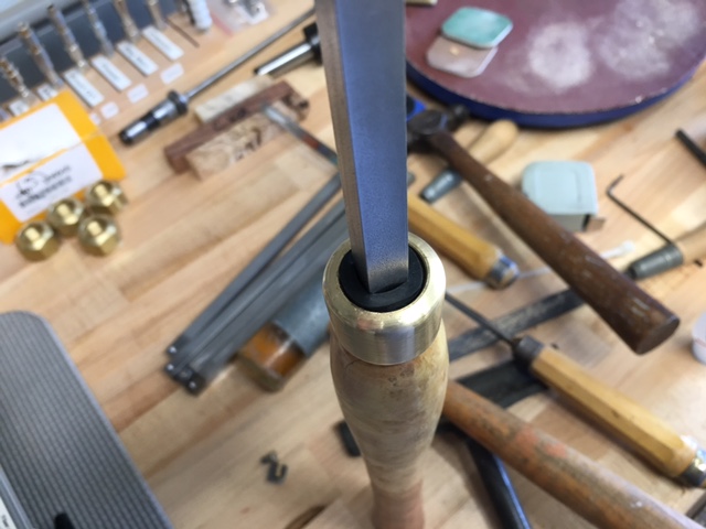 Hand Grind the 304 SS to Better Fit in the Handle