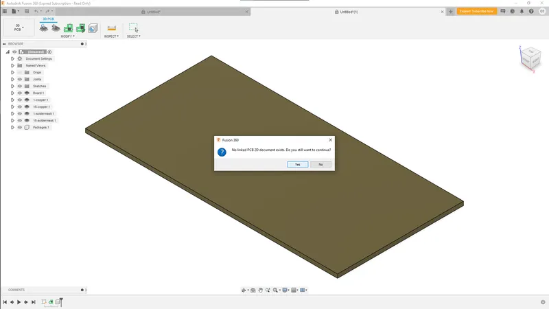 Extrude and Add a PCB
