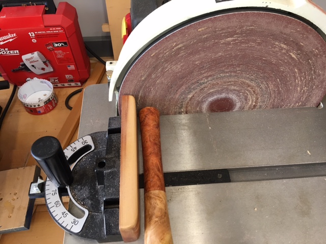 Drilling for the SS Bar in the Spindle, Cutting, Sanding and Finishing the Spindle End