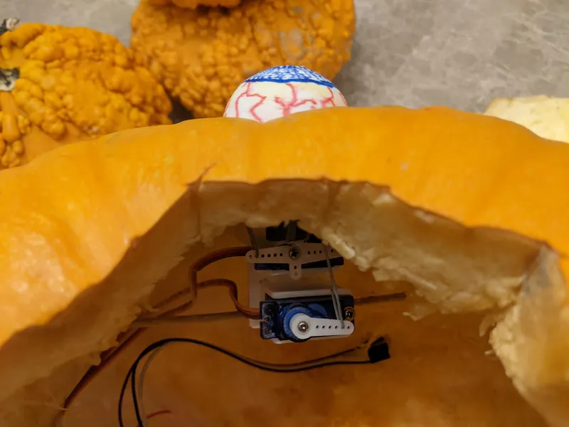 Carve Your Pumpkin and Mount the Eye in the Pumpkin