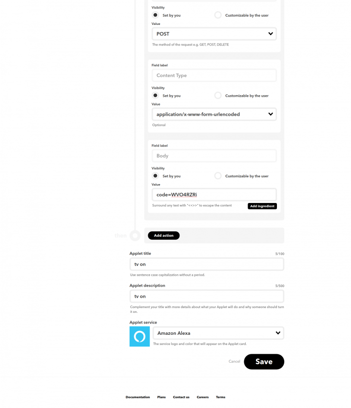 Integration of an IR LED with Alexa voice control
