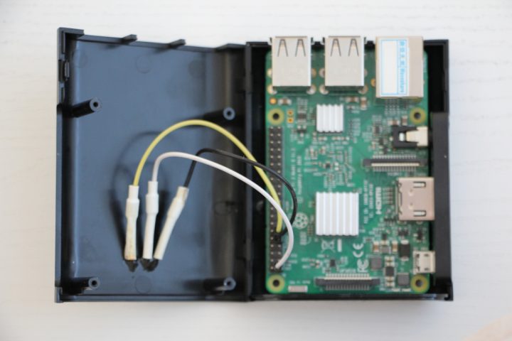 Installing the IR receiver in the RPi case