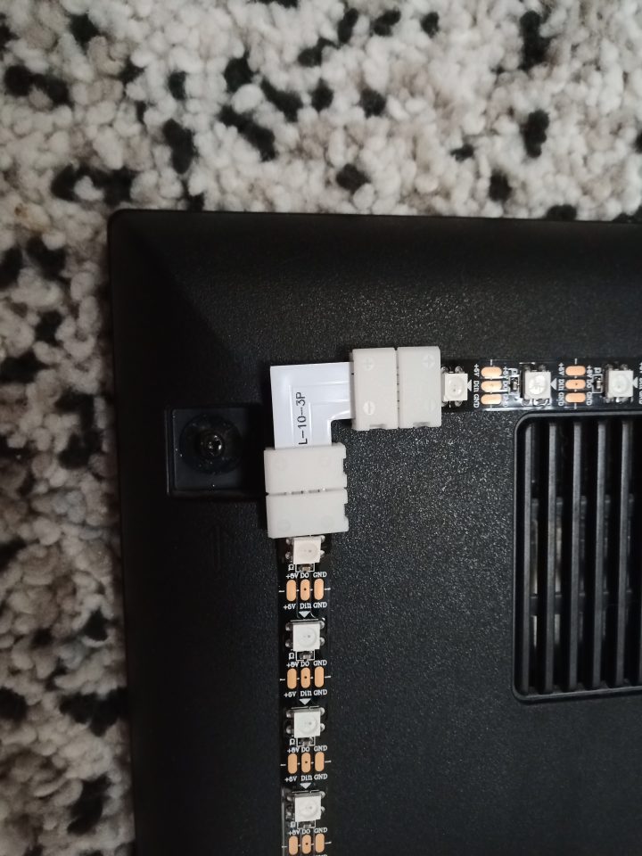 Addressable LED strip installation and connection diagram