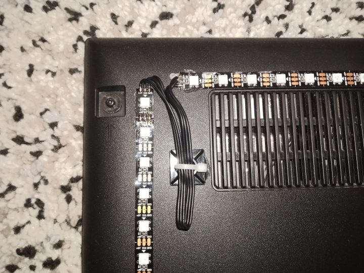 Addressable LED strip installation and connection diagram