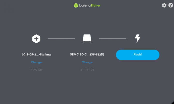 Installing Raspbian Buster Lite system on an SD card