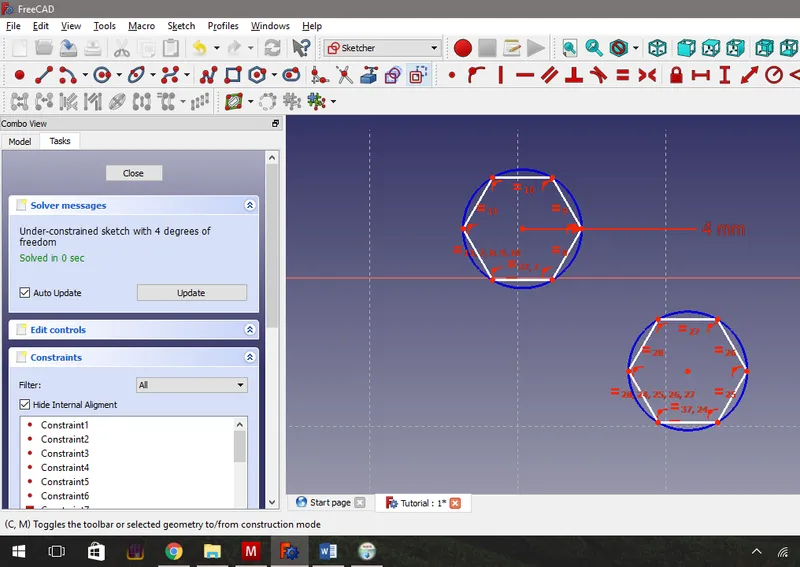 Adding the Fourth Constraint - Setting the Gap Width