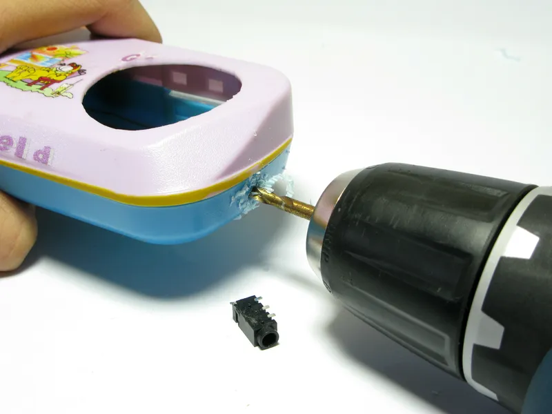 Drilling the Holes for the Parts