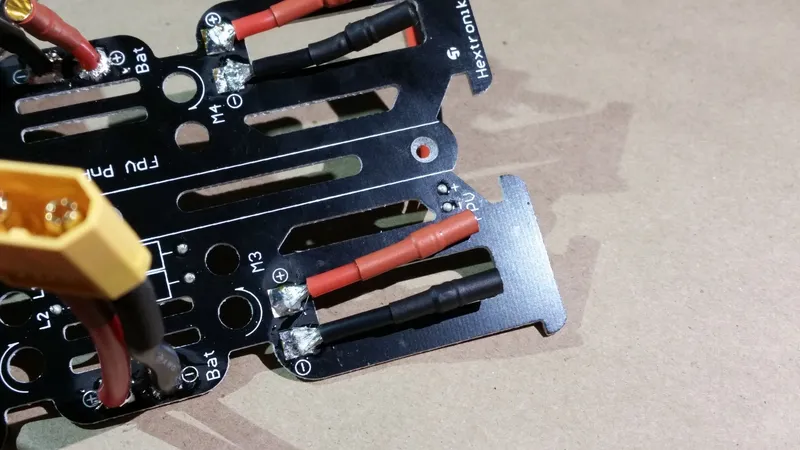 Solder ESC Connectors to the Power Distribution Board