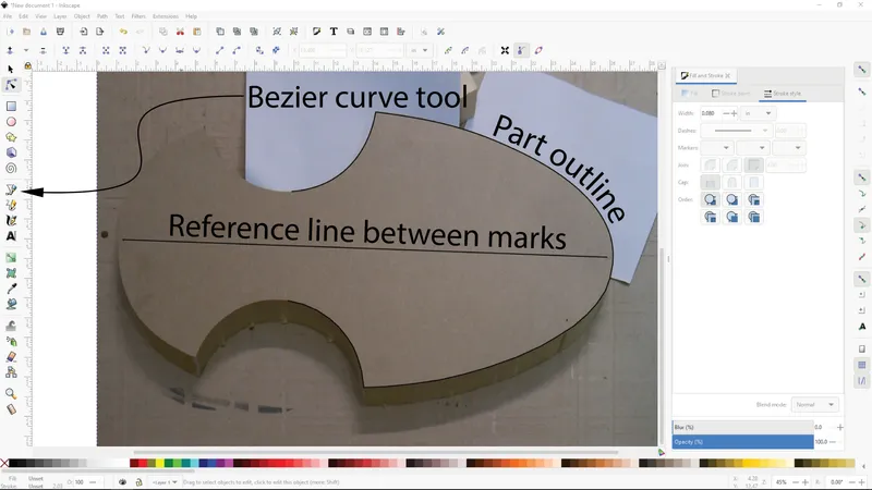 Correct the Scale and Define Areas With Inkscape