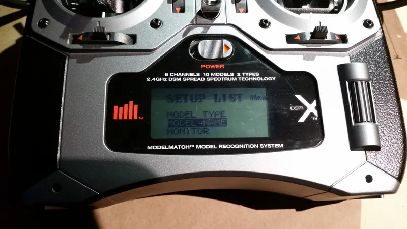 Set the Model in the Spektrum DX6i