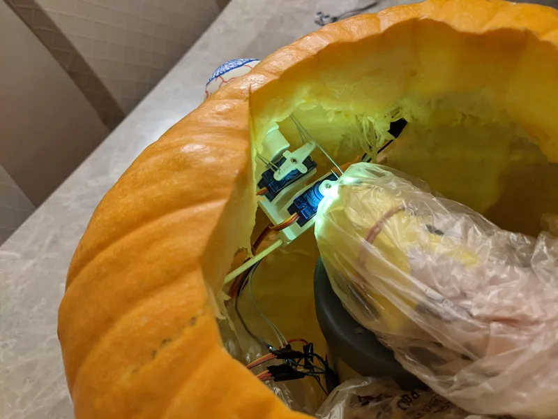 Carve Your Pumpkin and Mount the Eye in the Pumpkin