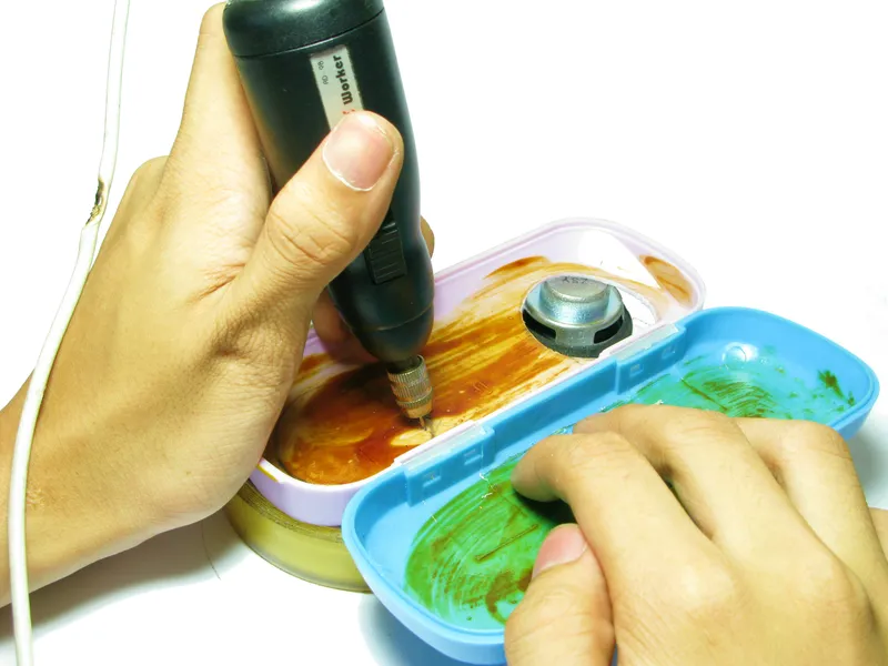 Drilling the Holes for the Parts