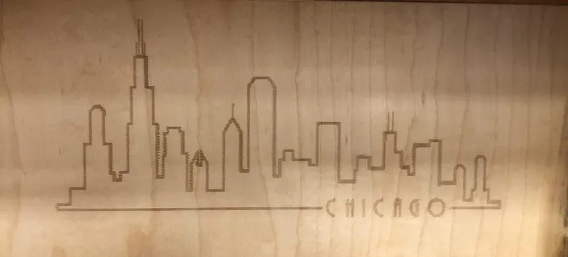 Trace a Chicago Skyline on LaserCAD to Cut Through the Back of the Deco.