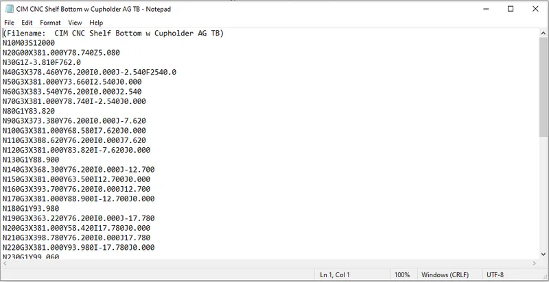 Retrieve Code for All of the Cutting Needed to Be Done in Steps 4-6. (only Sections of Our Code Pictured)