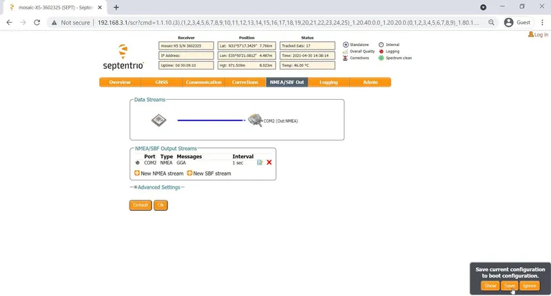 Mosaic-X5 Configuration