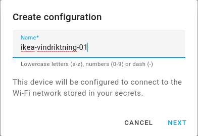 Preparing the ESPHome Device