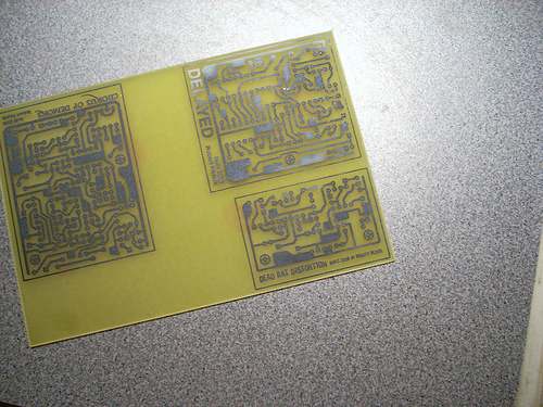 Etching the Circuit Board...