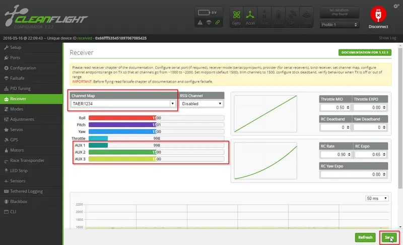Cleanflight - Radio Binding and Setup