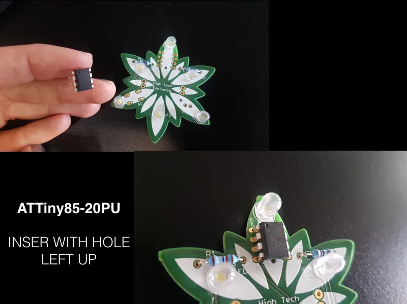 Place Your ATTiny But NOTE the DOT!