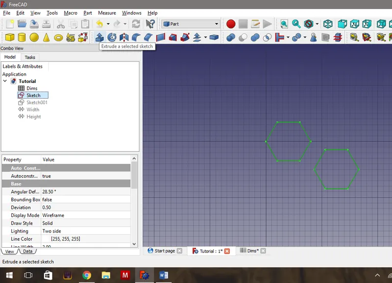 Extrude the Hexagons