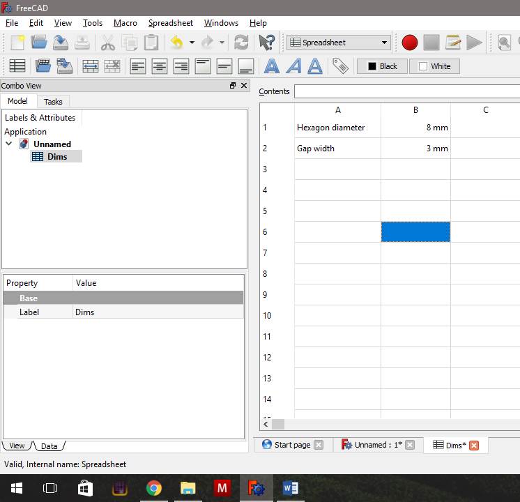 Adding Parametric Spreadsheet - Steps 4&5.