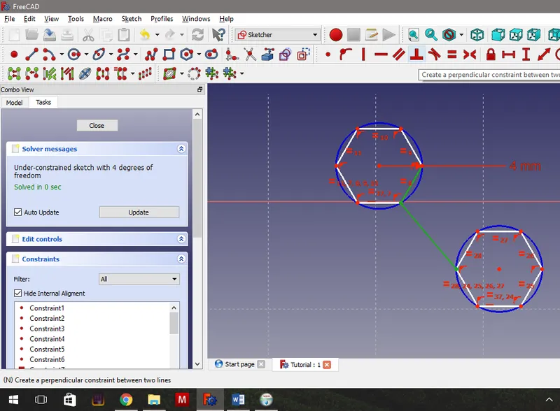 Adding the Fourth Constraint - Setting the Gap Width