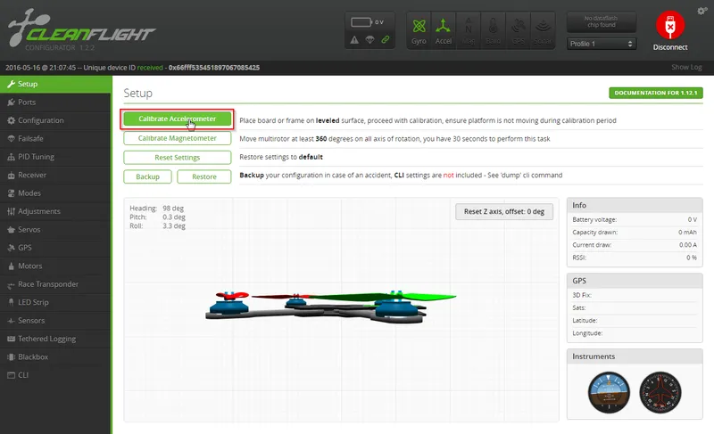 Cleanflight - Basic Setup