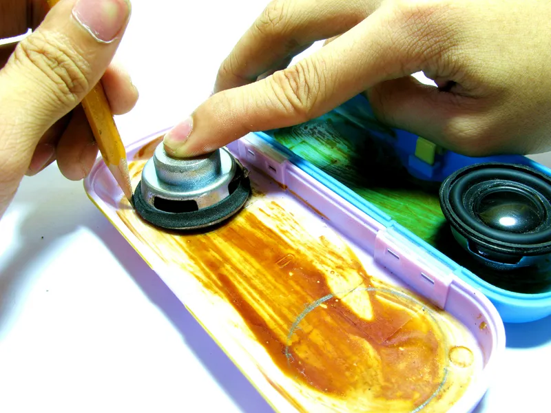 Drilling the Holes for the Parts