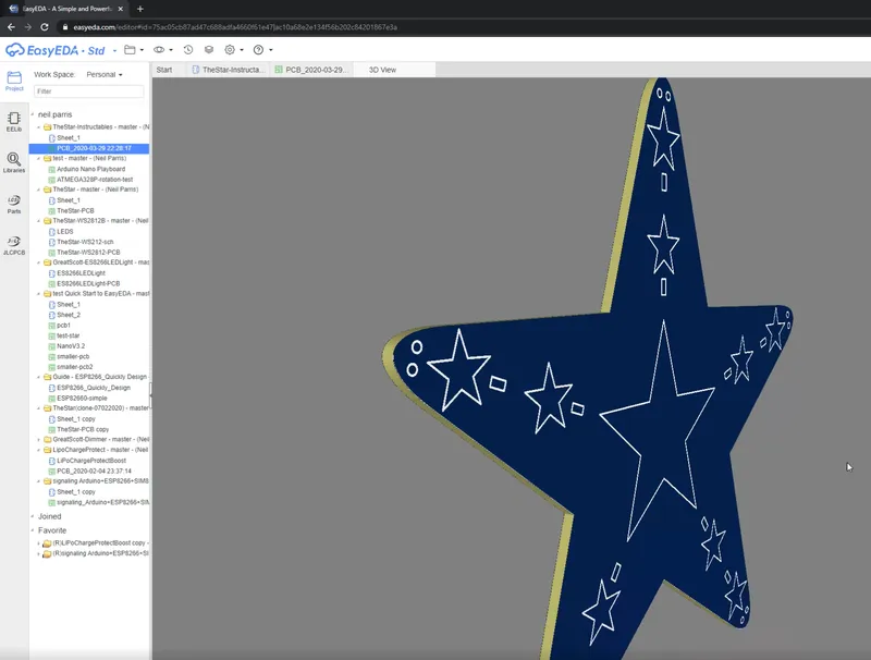 Import the .dxf Into EasyEDA to Create the Custom Shape
