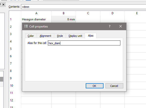 Adding Parametric Spreadsheet - Steps 4&5.