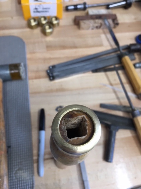 Using a 3/8 Chisel to Square the 3/8 Drilled Hole