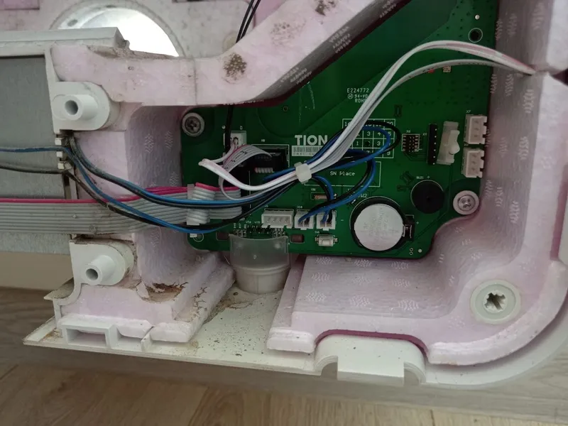 The stock BLE module removed from the breezer