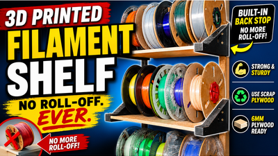 Filament Shelf Brackets | Uses Scrap 6mm Plywood