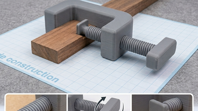 Universal C-Clamp / G-Clamp – Heavy Duty 3D Printable Tool (80x40mm)