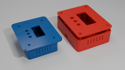 Display & Control Enclosure with Buttons – Customizable Electronics Case STL