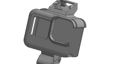 GoPro 9, 10, 11, 12, 13 Mount with Top Mounted 21x21mm GPS for SpeedyBee Mario 5 (25 degree)