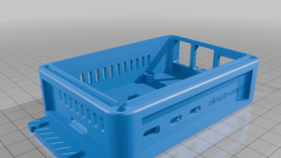 Raspberry Pi 5 Enclosure: Finned Lid, Wall Mount and DIN Rail Clip (Heat-Set Inserts)